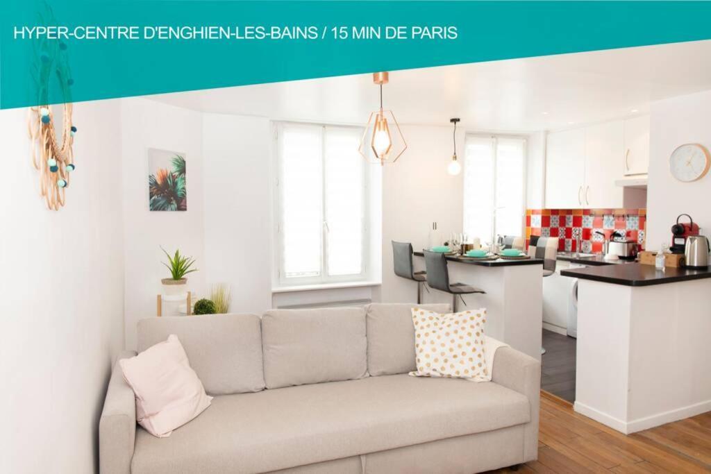 Coeur De Ville Enghien Les Bains - 2 Pieces Lumineux Et Chaleureux - 15 Min De Paris Exterior foto
